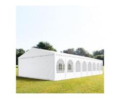 Partyzelt 8x16m PVC 550 g/m² weiß wasserdicht Gartenzelt, Festzelt, Pavillon