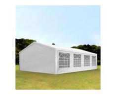 Partyzelt 5x8m PE 180g/m² weiß wasserdicht Gartenzelt, Festzelt, Pavillon
