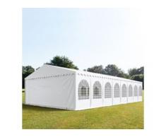 Partyzelt 8x28m PVC 550 g/m² weiß wasserdicht Gartenzelt, Festzelt, Pavillon