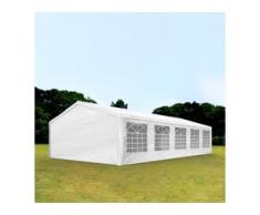 Partyzelt 5x10m PE 180g/m² weiß wasserdicht Gartenzelt, Festzelt, Pavillon