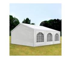 Partyzelt 5x6m PE 240g/m² weiß wasserdicht Gartenzelt, Festzelt, Pavillon