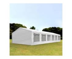 Partyzelt 6x12m PE 180g/m² weiß wasserdicht Gartenzelt, Festzelt, Pavillon