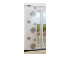 Schiebegardine von LYSEL® - Spheres halbtransparent mit Kreisen in den Maßen 245 cm x 60 cm braun