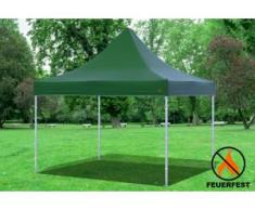 3x3 m Faltpavillon Prof.+ ALU FR PVC 550 g/m² - 100 % wasserdicht - Grün" "