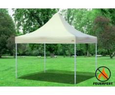 3x3 m Faltpavillon Prof.+ ALU FR PVC 550 g/m² - 100 % wasserdicht - Beige" "