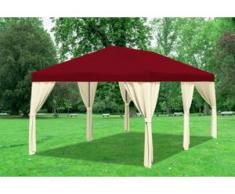 3x6 m Pavillon SAHARA Polyester-PVC 280 g/m² - wasserdicht - Bordeaux inkl. Seitenwänden" "