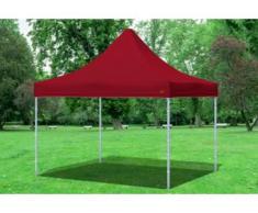 3x3 m Faltpavillon Prof.+ ALU Polyester 330 g/m² - 100 % wasserdicht - Bordeaux" "