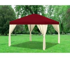 3x4 m Pavillon SAHARA Polyester-PVC 280 g/m² - wasserdicht - Bordeaux inkl. Seitenwänden" "