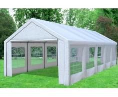 4x10 m Partyzelt Classic Premium PVC 400 g/m² - wasserdicht - Weiß inkl. Seitenwänden" "