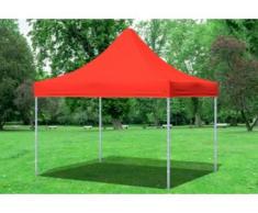 3x3 m Faltpavillon Prof.+ ALU Polyester 330 g/m² - 100 % wasserdicht - Rot" "