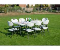 Sitzgruppe 9-tgl. Klappbar Gartenmöbel Sitzgarnitur Gartenset