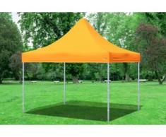 3x3 m Faltpavillon Prof.+ ALU Polyester 330 g/m² - 100 % wasserdicht - Orange" "