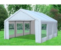 4x6 m Partyzelt Classic Premium PVC 400 g/m² - wasserdicht - Weiß inkl. Seitenwänden" "