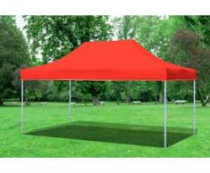 3x4,5 m Faltpavillon Prof.+ ALU Polyester 330 g/m² - 100 % wasserdicht - Rot" "