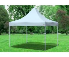 3x3 m Faltpavillon Prof.+ ALU Polyester 330 g/m² - 100 % wasserdicht - Grau" "