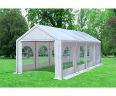 3x8 m Partyzelt Modular Professional PVC 500 g/m² - wasserdicht - Weiß inkl. Seitenwänden mit Fenster" "