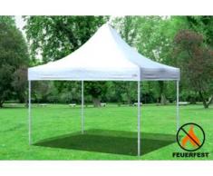 3x3 m Faltpavillon Prof.+ ALU FR PVC 550 g/m² - 100 % wasserdicht - Weiß" "