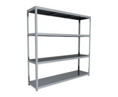 C+P Weitspann-Steckregal mit Stahlpaneelböden, t60cmxh247cmxb250cm