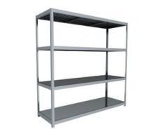 C+P Weitspann-Steckregal mit Stahlpaneelböden, t80cmxh247cmxb250cm