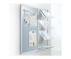 XELLO-MEA Prospekthalter mit Magnettafel für Wand, b120xt24xh120cm