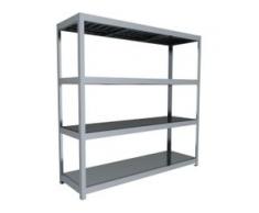 C+P Weitspann-Steckregal mit Stahlpaneelböden, t60cmxh197cmxb200cm
