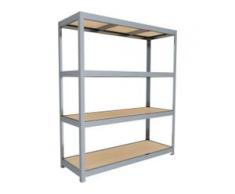 C+P Weitspann-Steckregal mit Spanplattenböden, t60cmxh197cmxb170cm