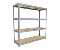 C+P Weitspann-Steckregal mit Spanplattenböden, t60cmxh197cmxb200cm