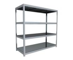 C+P Weitspann-Steckregal mit Stahlpaneelböden, t80cmxh197cmxb200cm
