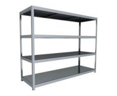 C+P Weitspann-Steckregal mit Stahlpaneelböden, t80cmxh197cmxb250cm