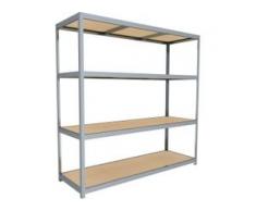 C+P Weitspann-Steckregal mit Spanplattenböden, t80cmxh247cmxb250cm