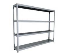 C+P Weitspann-Steckregal mit Stahlpaneelböden, t40cmxh197cmxb250cm
