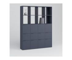 Individualisierbar: Bücherregal aus Spanplatte in Blau - Moderne Designer-Möbel nach Maß.