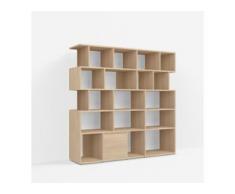Konfigurierbare Eichen-Bücherregal - Furnier