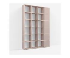 Individualisierbares Bücherregal aus Spanplatte in Rosa. Moderne Designer-Möbel nach Maß.
