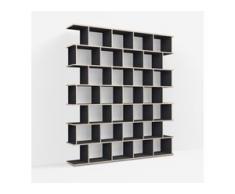 Individualisierbares Bücherregal aus Massivholz in Schwarz. Moderne Designer-Möbel nach Maß.