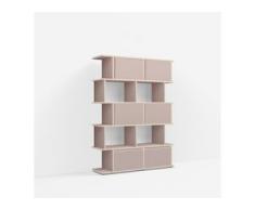 Individualisierbares Bücherregal aus Spanplatte in Rosa. Moderne Designer-Möbel nach Maß.