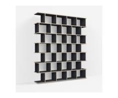 Individualisierbares Bücherregal aus Massivholz in Schwarz. Moderne Designer-Möbel nach Maß.