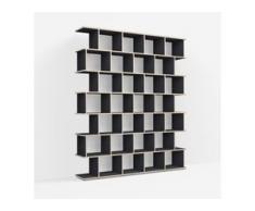 Individualisierbares Bücherregal aus Massivholz in Schwarz. Moderne Designer-Möbel nach Maß.