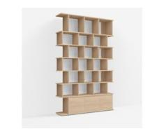 Konfigurierbare Eichen-Bücherregal - Furnier