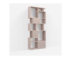 Individualisierbares Bücherregal aus Spanplatte in Rosa. Moderne Designer-Möbel nach Maß.