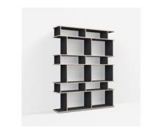Individualisierbares Bücherregal aus Massivholz in Schwarz. Moderne Designer-Möbel nach Maß.
