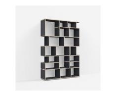 Individualisierbares Bücherregal aus Massivholz in Schwarz. Moderne Designer-Möbel nach Maß.