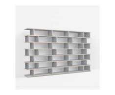 Individualisierbares Bücherregal aus Massivholz in Grau. Moderne Designer-Möbel nach Maß.