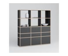 Individualisierbar: Bücherregal aus Multiplexplatte in Schwarz - Moderne Designer-Möbel nach Maß.