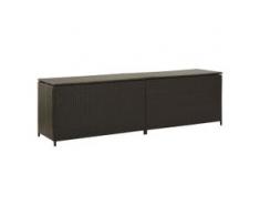 vidaXL Gartenbox Poly Rattan 200×50×60 cm Braun