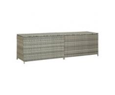 vidaXL Gartenbox Poly Rattan 200×50×60 cm Grau