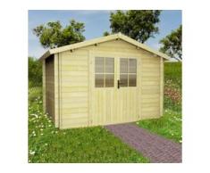 vidaXL 28 mm 3,1 x 3 m Gartenhaus Blockhaus Massivholz