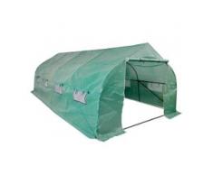 vidaXL Polytunnel Gewächshaus Begehbar & Mobil Stahlrahmen 18 m²