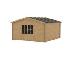 vidaXL Blockhaus 28 mm 400x400 cm Holz