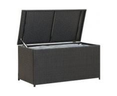 vidaXL Gartenbox Poly Rattan 100×50×50 cm Schwarz